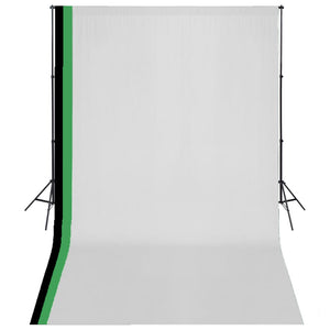 Fotostudio Set 3 Baumwolle-Hintergründe Rahmen verstellbar 3x5m