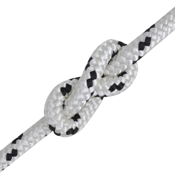 vidaXL Drisse en polyester pour bateau 8 mm 500 m blanc