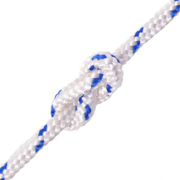 vidaXL Corde de bateau en polypropylène 6 mm 500 m Blanc