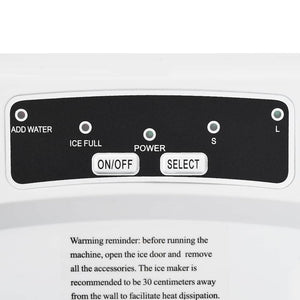 Eiswürfelbereiter – 15 kg/Tag, 1,4 L, Weiß