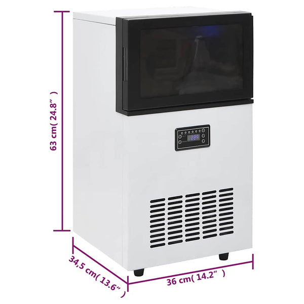 Eiswürfelmaschine Schwarz 45kg/24h