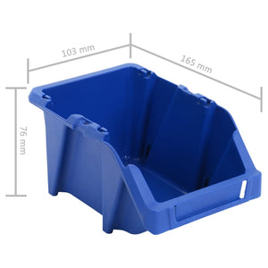 Stapelbare Lagerboxen 250 Stk. 103 x 165 x 76 mm Blau