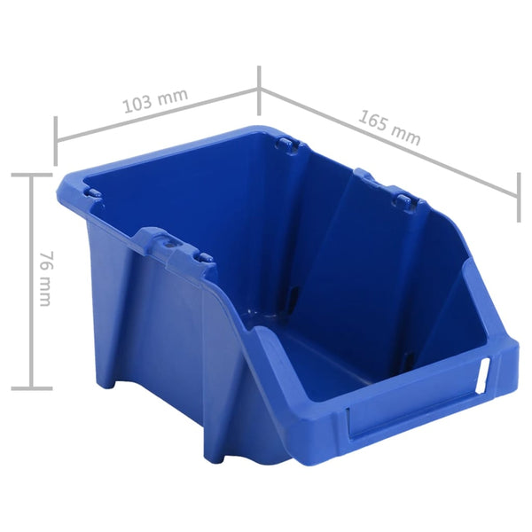 Stapelbare Lagerboxen 250 Stk. 103 x 165 x 76 mm Blau