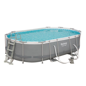 Bestway Ovaler Stahlrahmen Pool Set 488x305x107cm