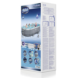 Bestway Ovaler Stahlrahmen Pool Set 488x305x107cm