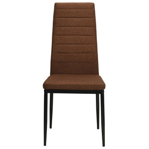 vidaXL Dining Chairs 6 pcs Fabric Brown
