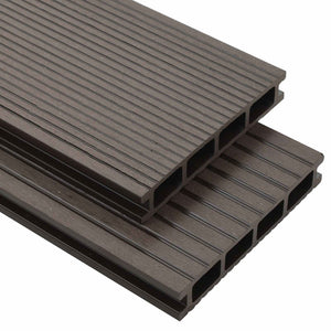 Dunkelbraune WPC Terrassendiele, 4 Stk