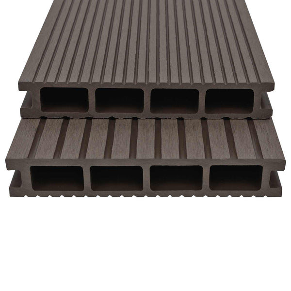 Dunkelbraune WPC Terrassendiele, 4 Stk