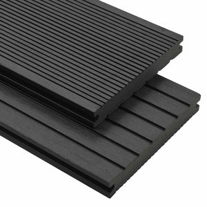Schwarze WPC Terrassendielen 6er Set