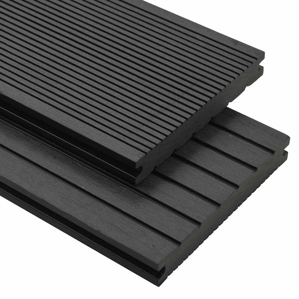 Schwarze WPC Terrassendielen 6er Set