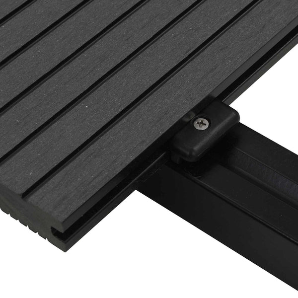 Schwarze WPC Terrassendielen 6er Set