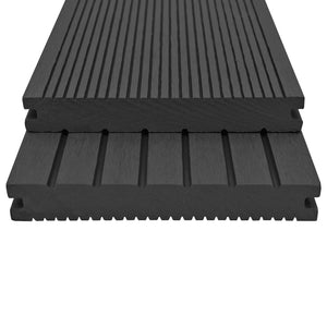 Schwarze WPC Terrassendielen 6er Set