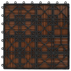 Terrassenfliesen Braun 30x30 cm WPC 11er Set