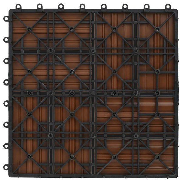 Terrassenfliesen Braun 30x30 cm WPC 11er Set