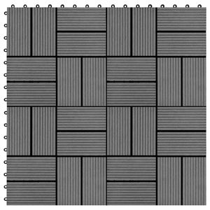 Terrassenfliesen Grau WPC 30x30 cm, 11 Stk.