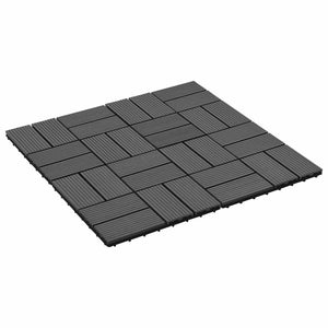 Terrassenfliesen Schwarz 30x30 cm WPC 11er Set