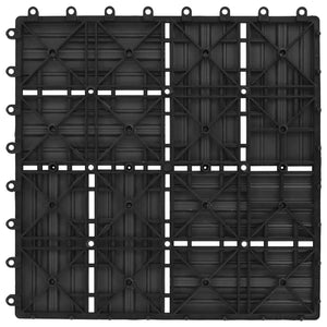 Terrassenfliesen Schwarz 30x30 cm WPC 11er Set
