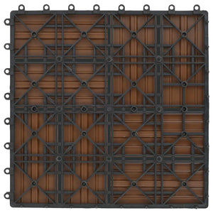 Terrassenfliesen Teak 30x30 cm WPC 11er Set