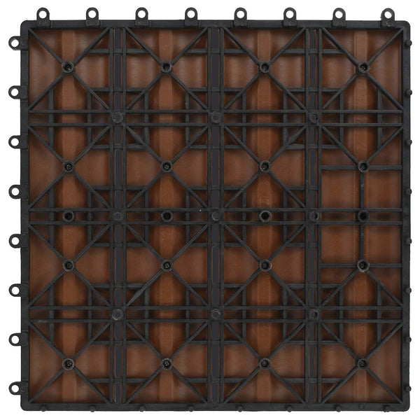 Terrassenfliese 3D Hellbraun 30x30 cm WPC 11 Stk