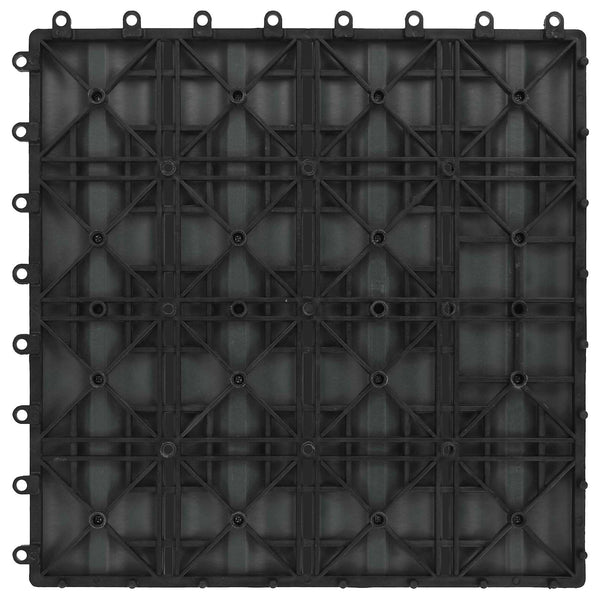 Terrassenfliesen 3D Design Grau WPC 30x30cm, 11 Stk.