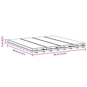 Terrassenfliesen 3D Design Schwarz 30x30 cm, 11 Stk. WPC