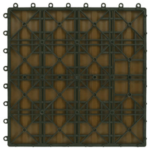 3D Teak Terrassenfliesen, 11er Set