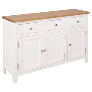 Sideboard 110x33,5x70 cm Massivholz Eiche
