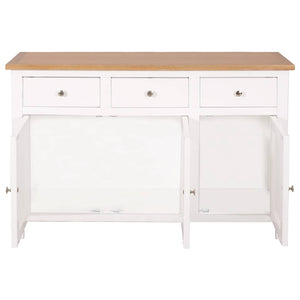 Sideboard 110x33,5x70 cm Massivholz Eiche