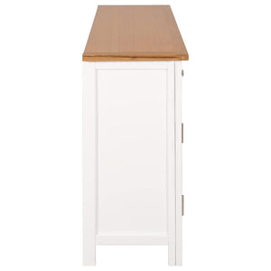 Sideboard 110x33,5x70 cm Massivholz Eiche