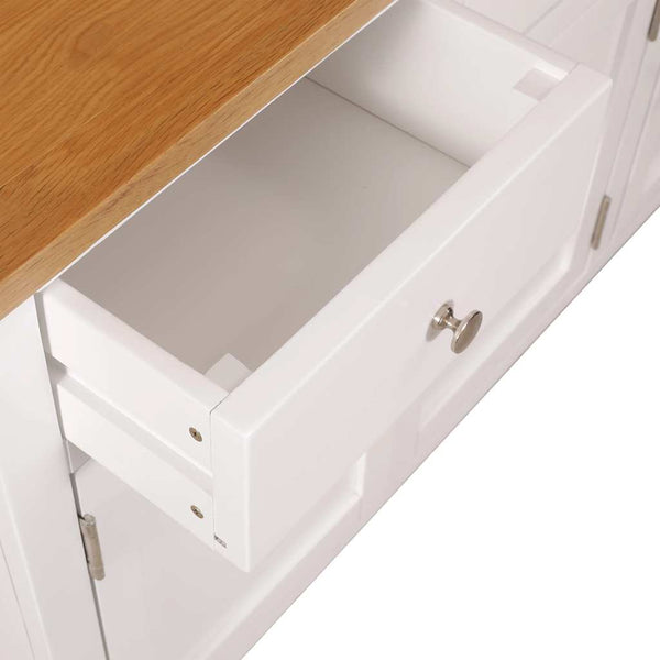 Sideboard 110x33,5x70 cm Massivholz Eiche