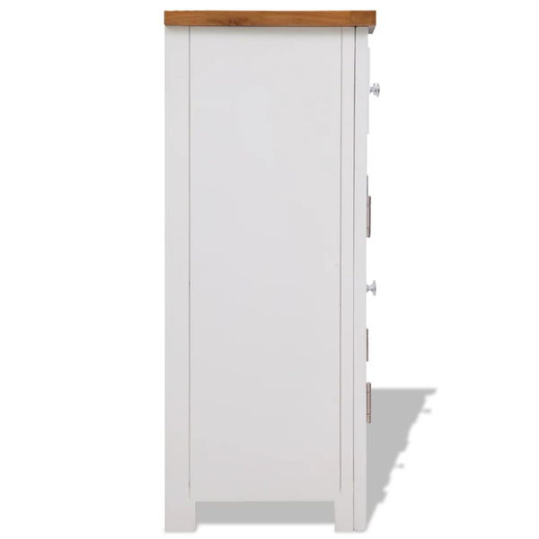 Sideboard 90x33,5x83 cm Massivholz Eiche