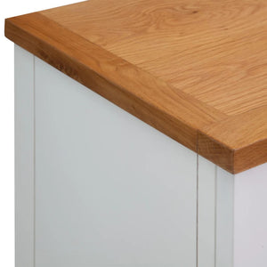 Sideboard 90x33,5x83 cm Massivholz Eiche