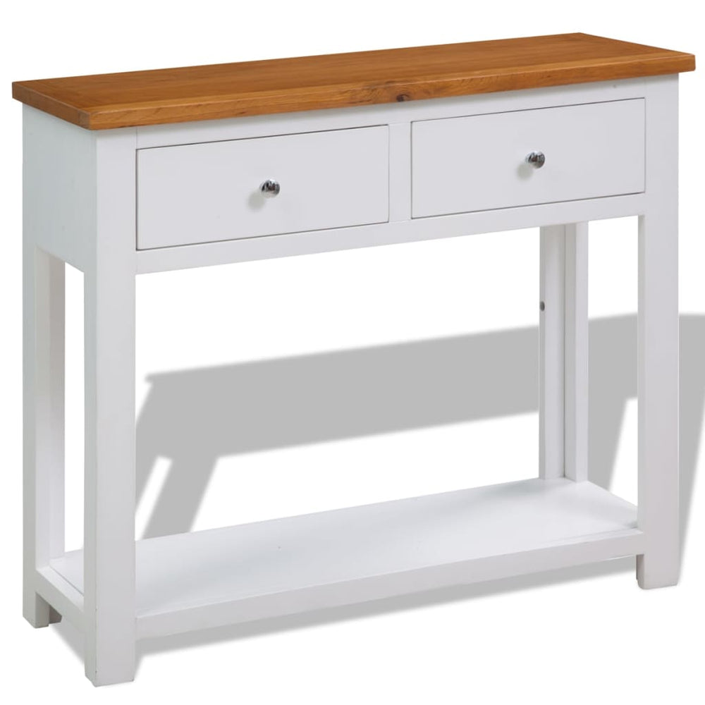 Konsolentisch 83x30x73 cm Massivholz Eiche