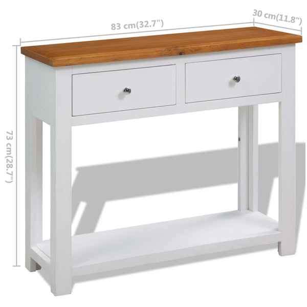 Konsolentisch 83x30x73 cm Massivholz Eiche