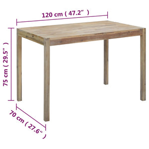 Esszimmertisch 120x70x75 cm Akazie Massivholz