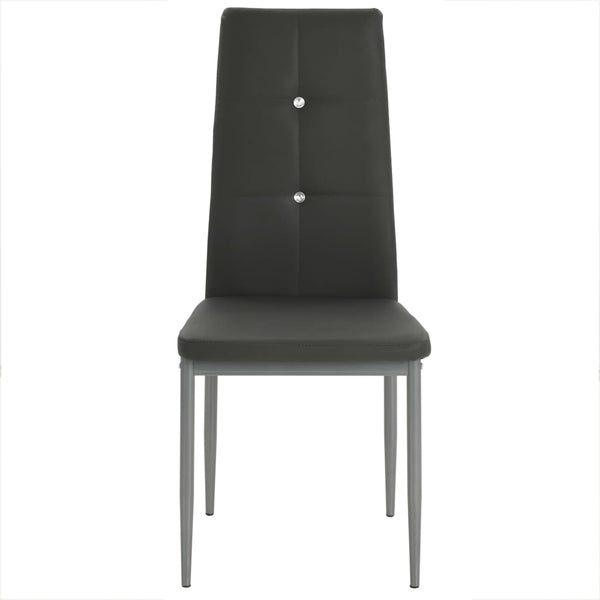 vidaXL Chaises de salle à manger 6 pcs Similicuir Gris