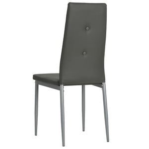 vidaXL Chaises de salle à manger 6 pcs Similicuir Gris