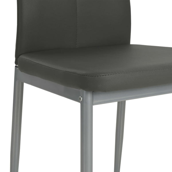 vidaXL Chaises de salle à manger 6 pcs Similicuir Gris