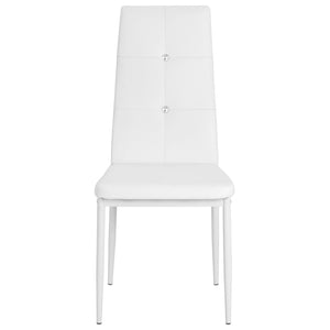 vidaXL Chaises de salle à manger 6 pcs Similicuir Blanc