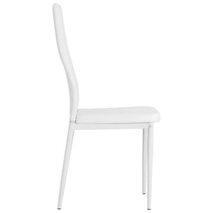 vidaXL Chaises de salle à manger 6 pcs Similicuir Blanc
