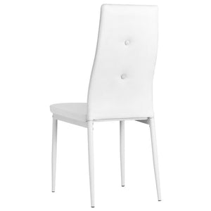 vidaXL Chaises de salle à manger 6 pcs Similicuir Blanc