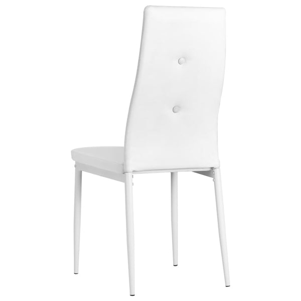 vidaXL Chaises de salle à manger 6 pcs Similicuir Blanc
