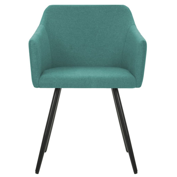 vidaXL Dining Chairs 2 pcs Green Fabric