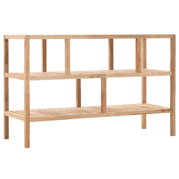 vidaXL Étagère de salle de bain en bois de noyer massif 100x40x65 cm