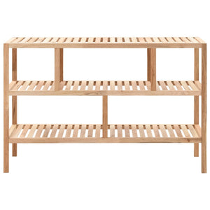 vidaXL Étagère de salle de bain en bois de noyer massif 100x40x65 cm