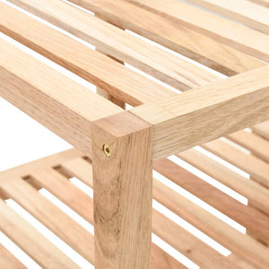 vidaXL Étagère de salle de bain en bois de noyer massif 100x40x65 cm