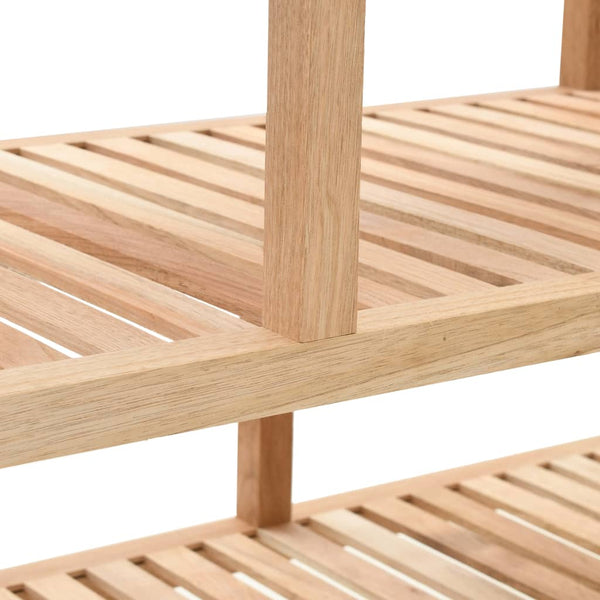 vidaXL Étagère de salle de bain en bois de noyer massif 100x40x65 cm