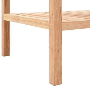 vidaXL Étagère de salle de bain en bois de noyer massif 100x40x65 cm