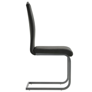 vidaXL Cantilever Chairs 6 pcs. Grey Faux Leather