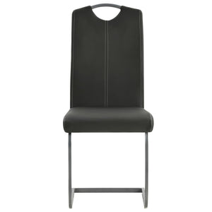 vidaXL Cantilever Chairs 6 pcs. Grey Faux Leather